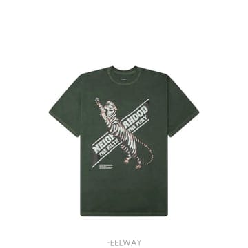 26 FW 네이버후드 타이거 프린트 티셔츠 252PCNHST17GRN TP456365632
