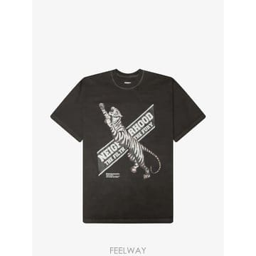 26 FW 네이버후드 타이거 프린트 티셔츠 252PCNHST17BLK TP456365502