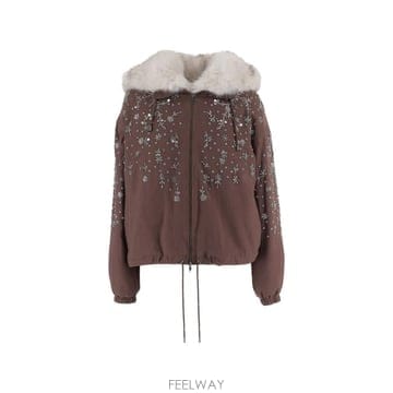 26 FW 스텔라 매카트니 embellished faux fur trim jacket SOLEILBRIGHT