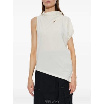 26 FW Issey Miyake 비대칭 숄더 슬릿 탑 IM68JK219 TP459211081