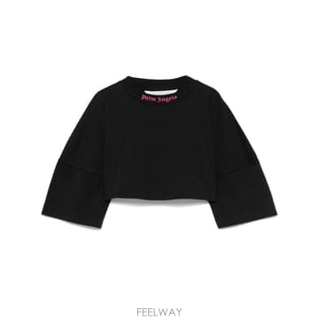 26 FW 팜앤젤스 로고 프린트 크롭 티셔츠 PWAA054S25JER0011032 TP459211063