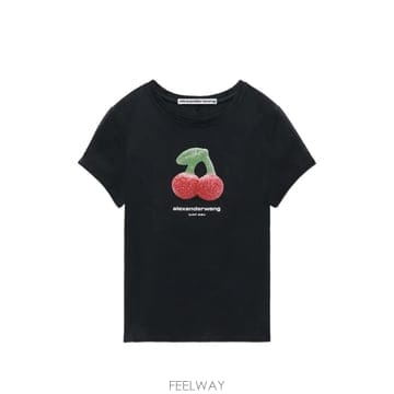 26 FW 알렉산더왕 cherry graphic tee with contrast trim 1CC4261381