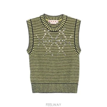 26 FW 마르니 아일렛 장식 스트라이프 스웨터 GCMD0684S0UFP406MLB84 TP456758112