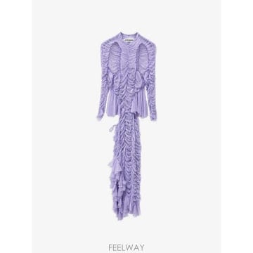 | Other Brand | 26 FW ESTER MANAS ruched ruffled dress EMSS23DR14LAV TP4579326 FW ESTER MANAS ruched ruffled dress EMSS23DR14LAV T