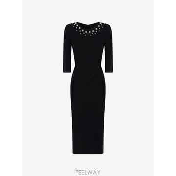 | Other Brand | 26 FW CHIARA BONI La Petite Robe faux pearl embellished ruch26 FW CHIARA BONI La Petite Robe faux pearl embellishe