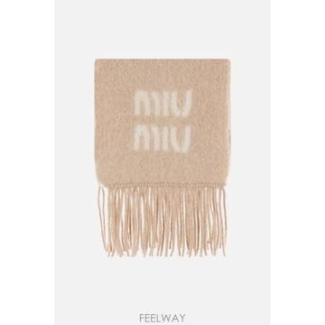 [E32]미우미우 5FS0622CQDF0018 여성 스카프 머플러 MIU MIU mohair and wool