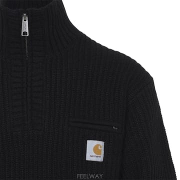 [D14]칼하트 I03539889XX BLACK 남성 니트 스웨터 가디건 Carhartt Wip Detroi