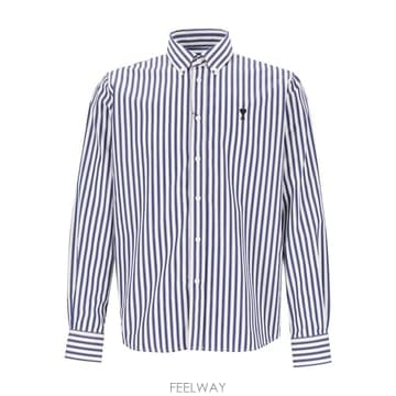 Ami [A94]�ƹ� USH878CO0250487 ���� ���� AMI AMI Striped Shirt[A94]�ƹ� USH878CO0250487 ���� ���� AMI AMI Striped Sh