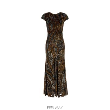 ETRO [X45]��Ʈ�� WRHA068099JJD1F S9885 ���� ���ǽ� �� �̵� �̴� �巹�� Printed st[X45]��Ʈ�� WRHA068099JJD1F S9885 ���� ���ǽ� �� �̵� 
