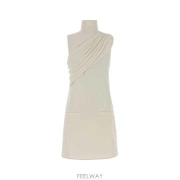 COURREGES [X45]������ 326CRO911PL0159 0001 ���� ���ǽ� �� �̵� �̴� �巹�� Ivory gabar[X45]������ 326CRO911PL0159 0001 ���� ���ǽ� �� �̵� 