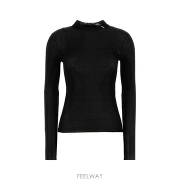 Saint Laurent [X45]���ζ� A009RQY76PE 1000 ���� Ƽ���� �μҸ� ž ���� Black silk t shirt[X45]���ζ� A009RQY76PE 1000 ���� Ƽ���� �μҸ� ž ��