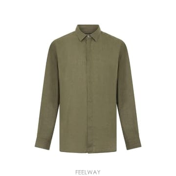 26 FW 로베르토 카발리 로고 자수 리넨 셔츠 SOT70MLG032 TP459209524