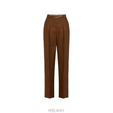 26 FW Elisabetta Franchi 울 팬츠 PA22367E2 TP459372370