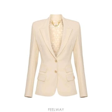 26 FW Elisabetta Franchi 경량 크레이프 재킷 GI25666E2 TP459065114