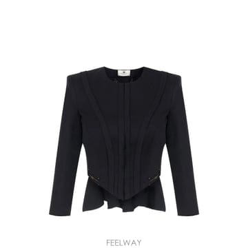 26 FW Elisabetta Franchi 주얼 홀스빗 개버딘 패브릭 재킷 GI29367E2 TP45906