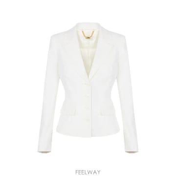 26 FW Elisabetta Franchi 테크니컬 패브릭 재킷 GI25367E2 TP459064947