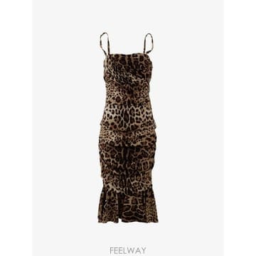 Dolce&Gabbana 26 FW ��ü�ذ��ٳ� �����ĵ� ����Ʈ �ָ� �巹�� F63D4TFSADD TP45569305926 FW ��ü�ذ��ٳ� �����ĵ� ����Ʈ �ָ� �巹�� F63D4TF