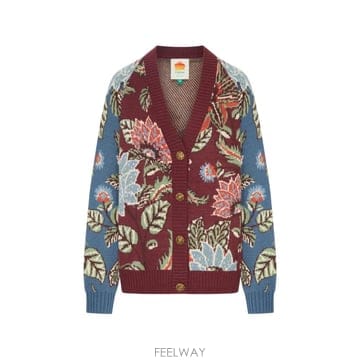 | Other Brand | 26 FW FARM Rio Delhi floral intarsia button up cardigan 361226 FW FARM Rio Delhi floral intarsia button up cardiga