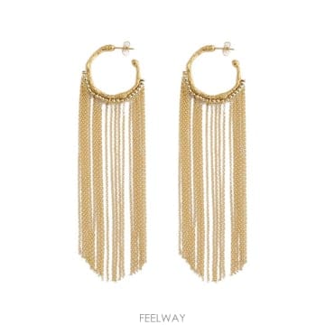 26 FW Forte Forte fringe hoop earrings 15166MYJEWEL TP459207