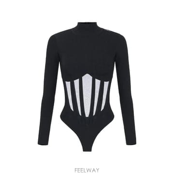 26 FW Elisabetta Franchi 니트 뷔스티에 바디수트 BK05S67E2 TP458156474