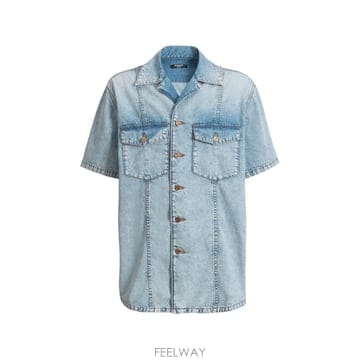 26 FW 발망 라이트 블루 데님 셔츠 HH1HB065DF97 TP455041923