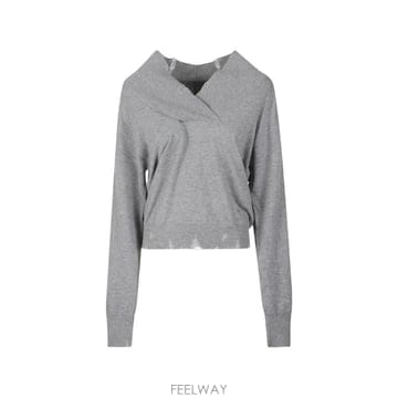26 FW 스텔라 매카트니 디스트레스드 V넥 스웨터 6K12433S2652 TP456580747