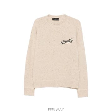 26 FW 디스퀘어드2 로고 패치 래글런 소매 스웨터 S74HA1668D13233 TP455928608
