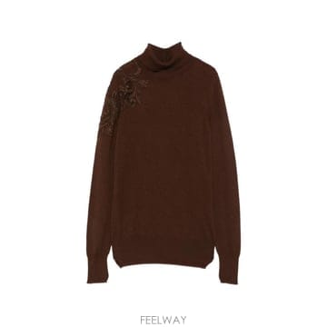 26 FW 에르마노설비노 터틀 넥 레이스 장식 스웨터 D495M317APPYU TP459258988