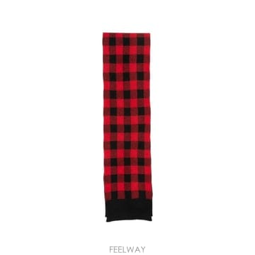 26 FW N21 체크 패턴 골지 트리밍 스카프 N2M30017081 TP459002836