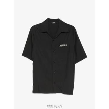 26 FW 아미리 로고 자수 캠프 칼라 셔츠 AMTOSH1155 TP459255248