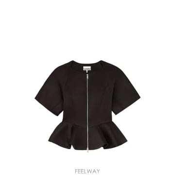 26 FW 가니 블랙 새틴 블라우스 A1040494 TP457715067
