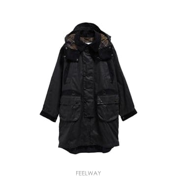 26 FW 바버 waxed cotton hooded coat MWX2613NY92 TP459253602
