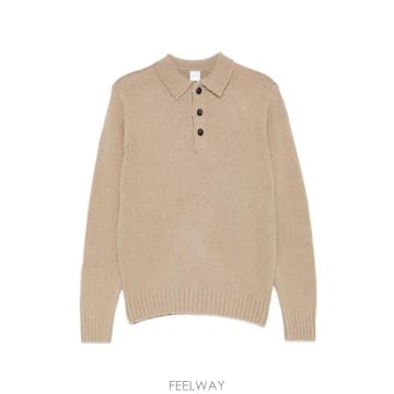 26 FW 아스페시 버튼 플래킷 니트 폴로 셔츠 M1845165 TP459366355