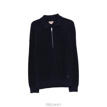 26 FW 바라쿠타 골지 니트 쿼터 지퍼 폴로 셔츠 BRMAG0216UF0629 TP459366352