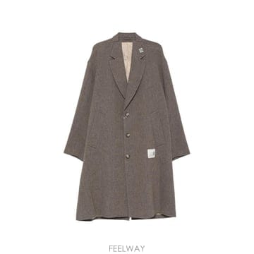 26 FW 메종미하라야스히로 shifted shoulder overcoat A17CT041 TP4592522