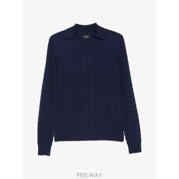 26 FW 에트로 케이블 니트 폴로 칼라 스웨터 WRKE0417AU11Z TP455686591