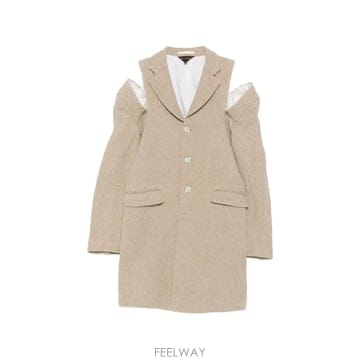 26 FW 꼼데가르송 컷아웃 프린지 코트 GQJ026 TP454220106