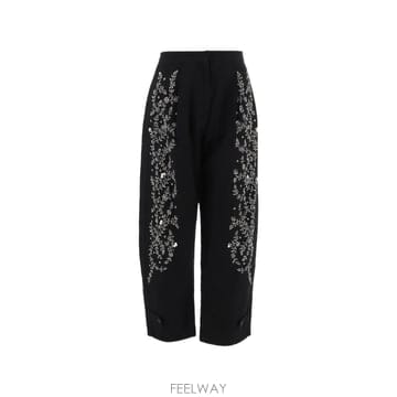 26 FW 스텔라 매카트니 crystal embellished barrel leg trousers BARRE
