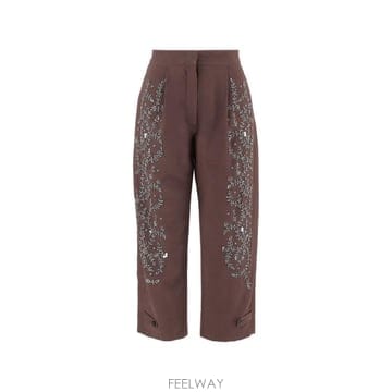 26 FW 스텔라 매카트니 bead embellished barrel leg trousers BARRELBR