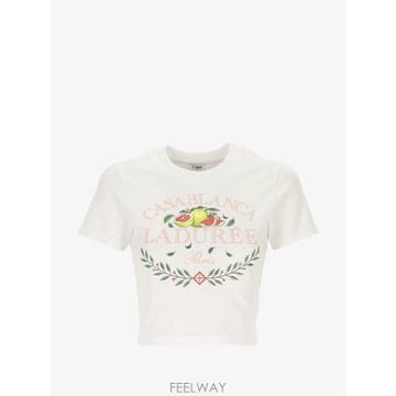 26 FW 카사블랑카 X 라두레 그래픽 프린트 티셔츠 WPF26JTS009 TP458955726