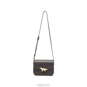 26 FW 메종 키츠네 에디 폭스 장식 레더 메신저 백 QU05170LR0001P298 TP457899950
