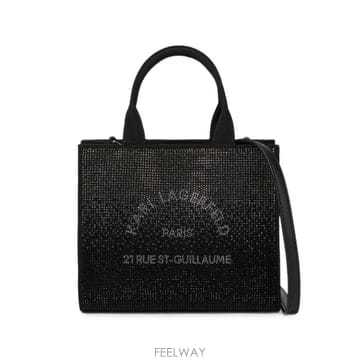 26 FW 칼라거펠트 미니 루 성 기욤 라인스톤 스퀘어 토트 백 B4W500261LI TP456683471