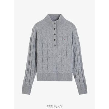 26 FW 타미힐피거 cable knit button up sweater WW0WW52189 TP459232