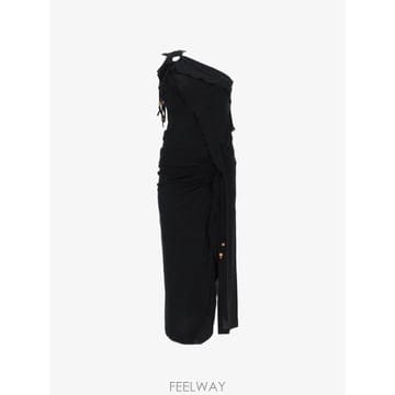 Isabel Marant 26 FW ���ں����� Juliane one shoulder ruffled midi dress RO1127FB26 FW ���ں����� Juliane one shoulder ruffled midi dre