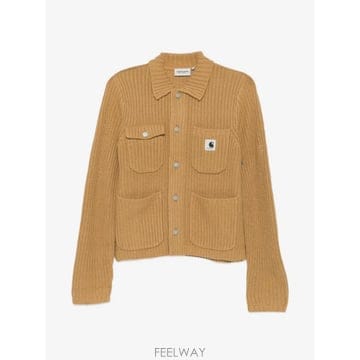 26 FW 칼하트 로고 패치 골지 니트 가디건 I035379 TP457837468