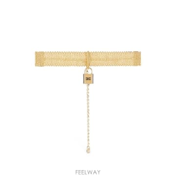 26 FW Elisabetta Franchi 주얼 패드락 초커 CO14G67E2 TP457301246