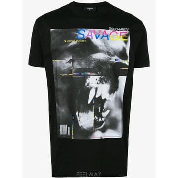 26 FW 디스퀘어드2 Savage 포토 프린트 티셔츠 S71GD0627S22427 TP455665971