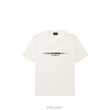 26 FW 아르마니 로고 프린트 반소매 티셔츠 EM007353AF10017 TP457786716