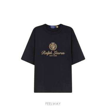 Ralph Lauren 26 FW ���� �����η� logo embroidered cotton T shirt 710B28747002 T26 FW ���� �����η� logo embroidered cotton T shirt 71