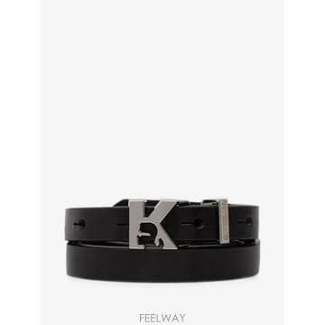 26 FW 칼라거펠트 로고 장식 레더 벨트 B4W33109999 TP459236041